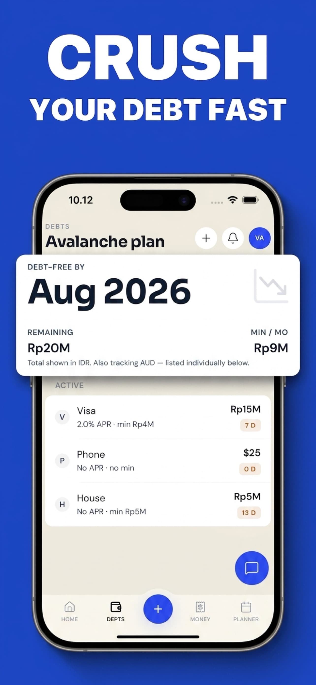 Stello CoachCard showing this week's payment plan